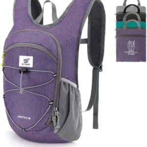 SKYSPER 15L/20L Foldable Hiking Backpack Lightweight Packable Travel Daypack with Chest Strap Small Folding Pack for Walking