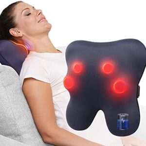BOB AND BRAD Cordless Back Massager with Heat FSA HSA Eligible, Shiatsu Neck Massager for Pain Relief Deep Tissue, 3D Kneading Massage Pillow for Muscle Pain Relief, Mothers Day Birthday Gifts for Mom