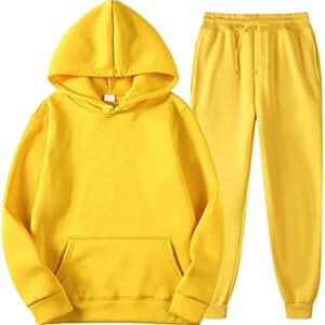 Mens Sweatsuits Set 2 Piece Hoodie Outfit Athletic Regular Fit Jacquard Jogging Suit Set Classic Mens Tracksuit
