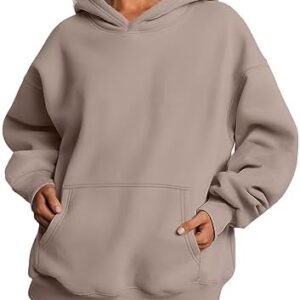 Trendy Queen Womens Oversized Hoodies Fleece Sweatshirts Sweaters Spring Outfits 2025 Pullover Fall Winter Clothes