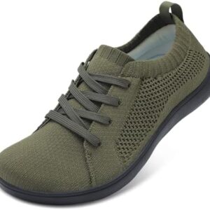 JOINFREE Mens Wide Toe Barefoot Shoes Minimalist Walking Shoes Zero Drop Mesh Workout Sneakers Breathable Casual Running Shoes