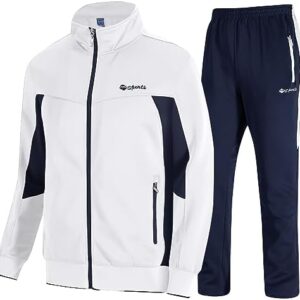 TBMPOY Men's Tracksuits Sweatsuits for Men Sweat Track Suits 2 Piece Casual Athletic Jogging Warm Up Full Zip Sets