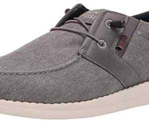 Nunn Bush Men's Brewski Moc Toe Slip-on Canvas Knit Loafer with Elastic Bungee