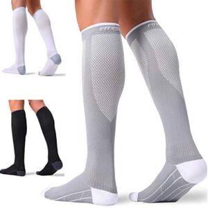 FITRELL 3 Pairs Compression Socks for Women and Men 20-30mmHg-Circulation Support Socks