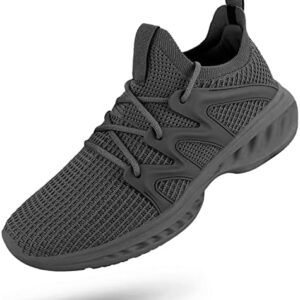 Pujcs Men's Slip on Walking Shoes Lightweight Breathable Non Slip Running Shoes Athletic Gym Tennis Shoes Sneakers for Men