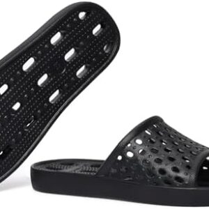 Litfun Shower Shoes for Women Non-Slip Quick Dry Shower Slippers Lightweight Pool Sandals with Drain Holes for College Dorm, Beach, Bathroom & Gym