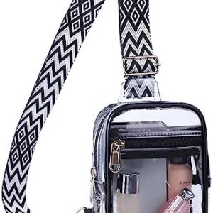 COVAX Clear Sling Bag, Clear Bag Stadium Approved for Concerts, Sports Events