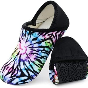 XIHALOOK House Slippers for Women Men Cozy Sock Shoes with Soft Rubber Sole Slip On for Indoor/Outdoor