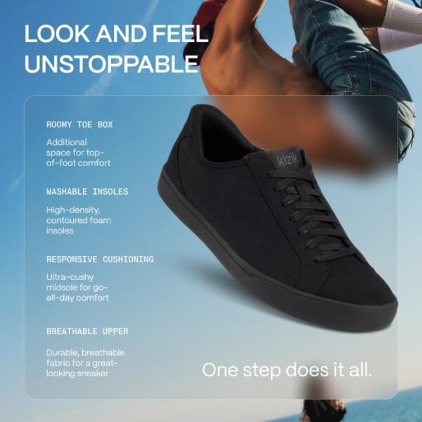 Kizik Irvine Comfortable Breathable Stretch Slip On Sneakers- Easy Slip-Ons | Casual Shoes for Men, Women and Elderly | Stylish Shoes for Everyday - Wide Width - Image 3