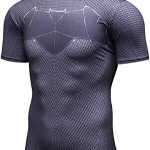 Men's Compression Sports Shirt Short Sleeve Bat Athletic Tank Top