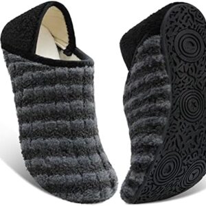 Fires Womens Mens Slippers with Rubber Sole Soft-Lightweight House Slipper Socks Around House Shoes Non Slip Indoor/Outdoor