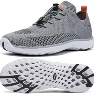 ALEADER Xdrain Men's Water Shoes Lightweight Pool Swim Shoes for Water Sport, Tennis, Walk & Travel