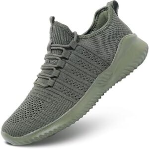 Mens Walking Shoes Lightweight Breathable Slip On Running Shoes Comfortable Fashion Sneakers Workout Casual Sports