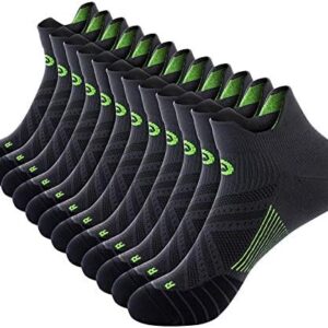 PAPLUS Ankle Compression Sock for Men and Women 2/4/6 Pairs, Low Cut Compression Running Sock with Ankle Support