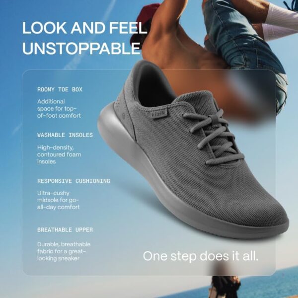 Madrid Comfortable Breathable Eco-Knit Slip On Sneakers, Convenient Hands Free Shoes | Walking Shoes for Men, Women and Elderly | Stylish for Athleisure and Travel - Regular Width - Image 3