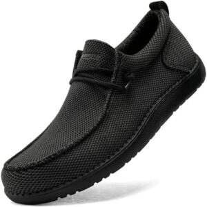 1TAZERO Mens Wide Shoes Casual Slip On Shoes for Men - Men Loafers Wide Comfortable Boat Shoes with Arch Support