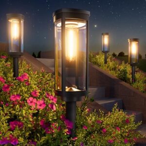 Bright Solar Pathway Lights Outdoor, 8 Pack Solar Powered Garden Lights Waterproof IP65, Auto On/Off Outdoor Light for Lawn Patio Walkway Driveway Decor Landscape Lighting