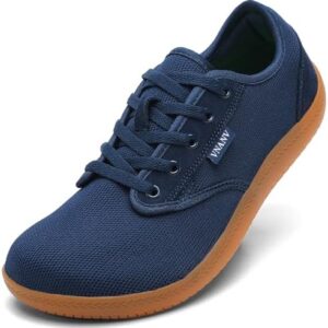 Men's Wide Slip on Barefoot Walking Shoes | Zero Drop Sole | Minimalist Footwear | Wide Toe Box (B-Blue/White,16.5)