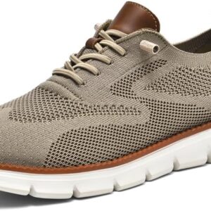 Breeze Shoes for Men Comfortable Oxfords Lace-Up Lightweight Casual Walking wearbreeze Urban Dress Shoes Breathable Upper