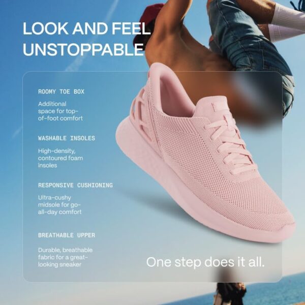 Kizik Shoes: Athens Comfortable Breathable Knit Slip On Sneakers, Convenient Hands Free Shoes | Walking Shoes for Men, Women and Elderly | Stylish, Orthopedic Shoes for Everyday and Travel - Image 3