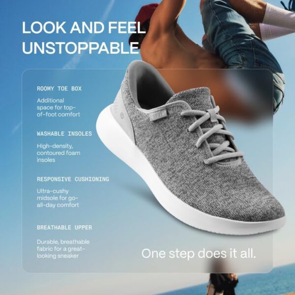 Madrid Comfortable Breathable Eco-Knit Slip On Sneakers, Convenient Hands Free Shoes | Walking Shoes for Men, Women and Elderly | Stylish for Athleisure and Travel - Regular Width - Image 3