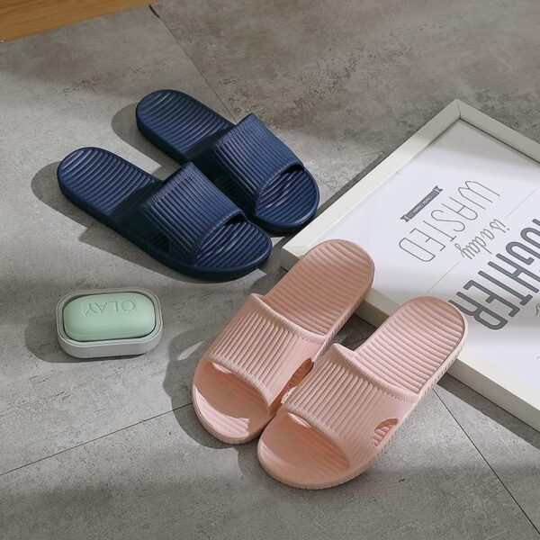 Shower Slippers for Women Men, Quick Drying Lightweight Non Slip Open-toe EVA Travel-friendly Breathable Shoes Slide Slippers for Bathroom,House Slipper,Outdoor - Image 4
