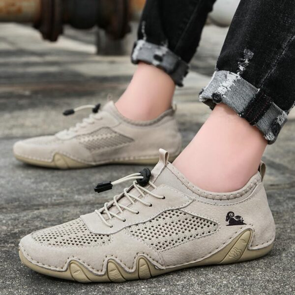 Boxpopla Men's Outdoor Mesh Trail Shoes for Hiking & Walking Slip-on Summer Sports Shoes Breathable Mesh Non-Slip Lightweight Casual Sneakers Camping & Driving - Image 8