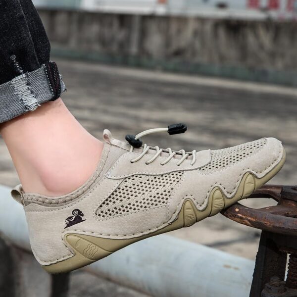 Boxpopla Men's Outdoor Mesh Trail Shoes for Hiking & Walking Slip-on Summer Sports Shoes Breathable Mesh Non-Slip Lightweight Casual Sneakers Camping & Driving - Image 7