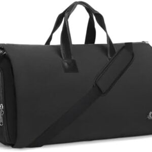 Garment Duffle Bags For Travel, Convertible Carry On Garment Bag With Shoulder Strap, Shoes Compartment Carry on Mens Garment Bag For Suits, 2 in 1 Suit Bags For Men Travel