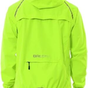 baleaf Men's Rain Jacket Waterproof Windbreaker Running Cycling Golf Hiking Gear Hood Lightweight Reflective Packable