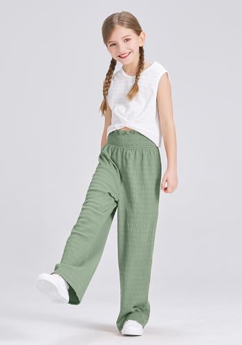 Kids Clothes Girls Summer 2025 Cute Outfits 2 Piece Tie Knot Crop Tops Wide Leg Long Pants Sets Suit - Image 3