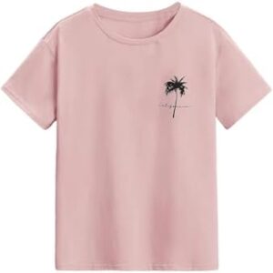 SOLY HUX Boy's Graphic Tees Palm Tree Print Short Sleeve Crew Neck Summer Trendy T-Shirts Clothes for Teen Boys