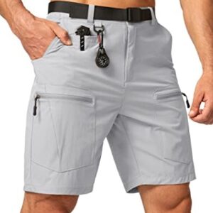 Men's Hiking Cargo Shorts Stretch Quick Dry Outdoor Tactical Shorts for Men with Multi Pocket for Fishing Casual