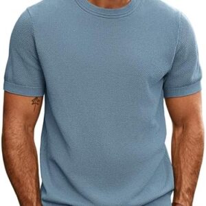 PJ PAUL JONES Mens Casual T-Shirts Classic Short Sleeve Knit Tees Crewneck Solid Tee Shirts